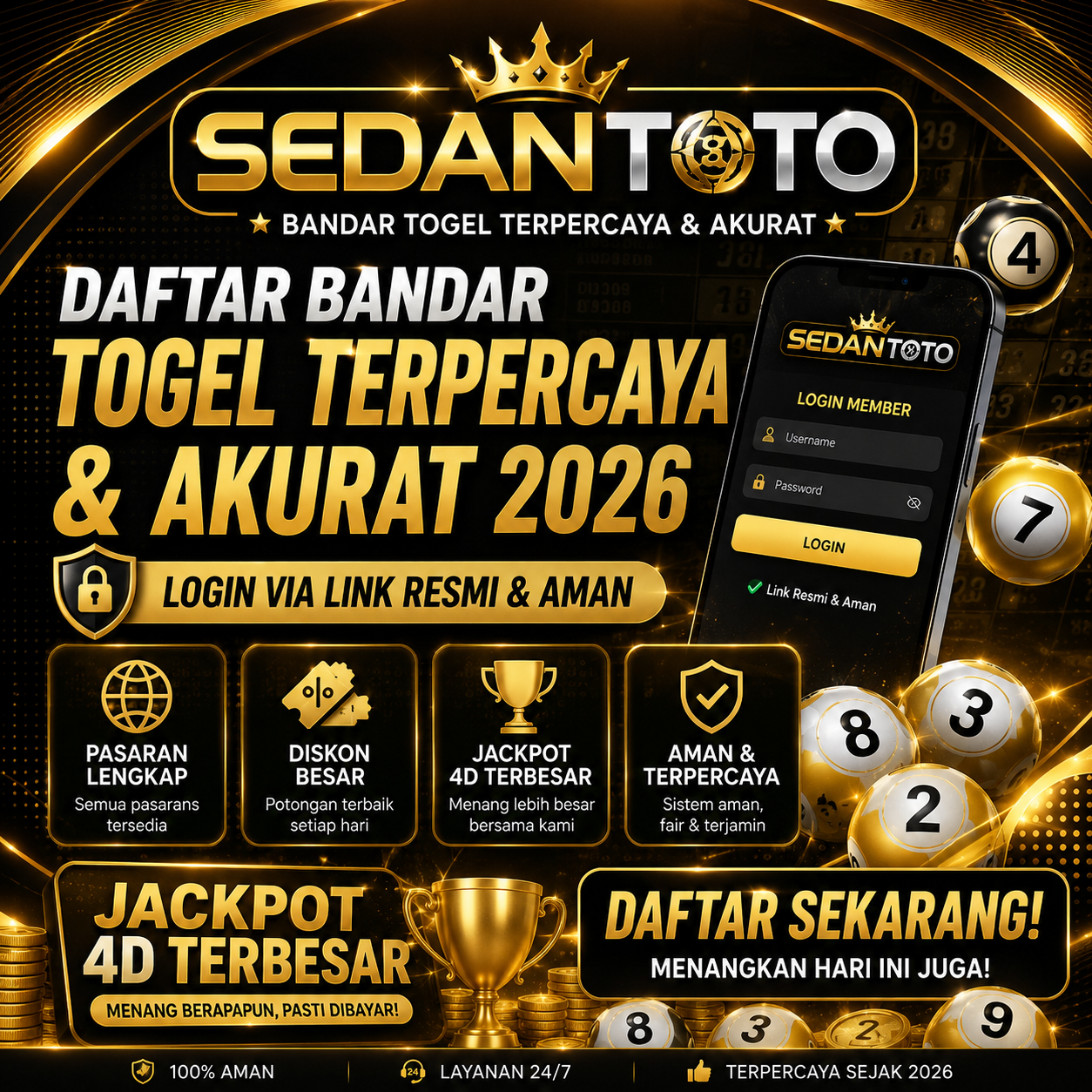 SEDANTOTO | Daftar Bandar Togel Terpercaya & Akurat 2026